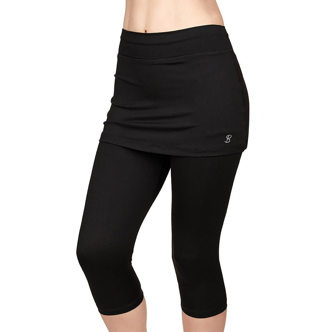 Sofibella Abaza WMNS Tennis Skirt w/Capri Leggings - Black/2X