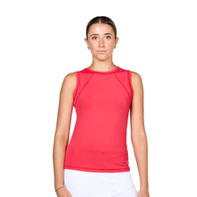 Load image into Gallery viewer, Sofibella UV Colors Womens Sleeveless Tennis Shirt - Berry Red/2X
 - 6