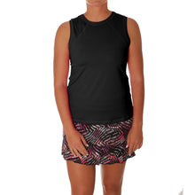 Load image into Gallery viewer, Sofibella UV Colors Womens Sleeveless Tennis Shirt - Black/2X
 - 8