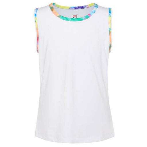 Fila Core Fullback Girls Tennis Tank Top - Wht/Tie-dye/L