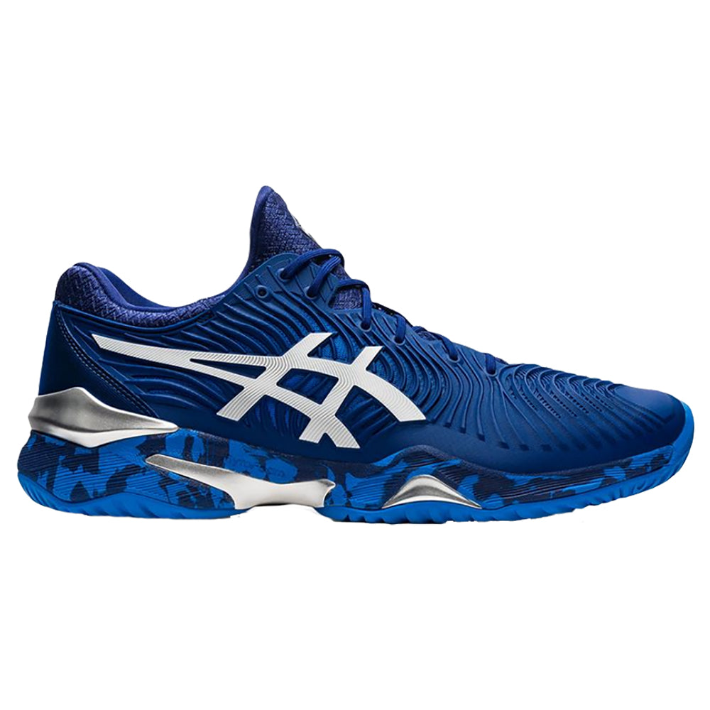 Asics Court FF Novak Mens Tennis Shoes - 13.0/BLU PRNT/WT 403/D Medium