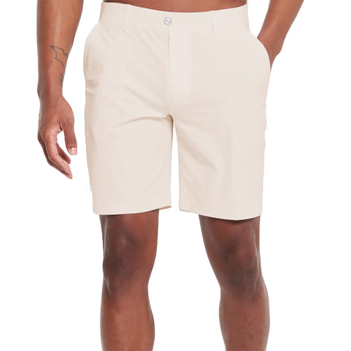 Redvanly Hanover 9 Inch Mens Pull-On Golf Shorts - Macadamia/XXL