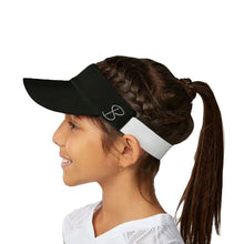 Load image into Gallery viewer, Sofibella UV Colors Girls Tennis Visor - Black/One Size
 - 1