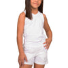 Sofibella White Racquet Girls Tennis Tank Top