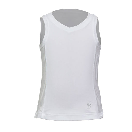 Sofibella White Racquet Girls Tennis Tank Top - White/Blanc/L