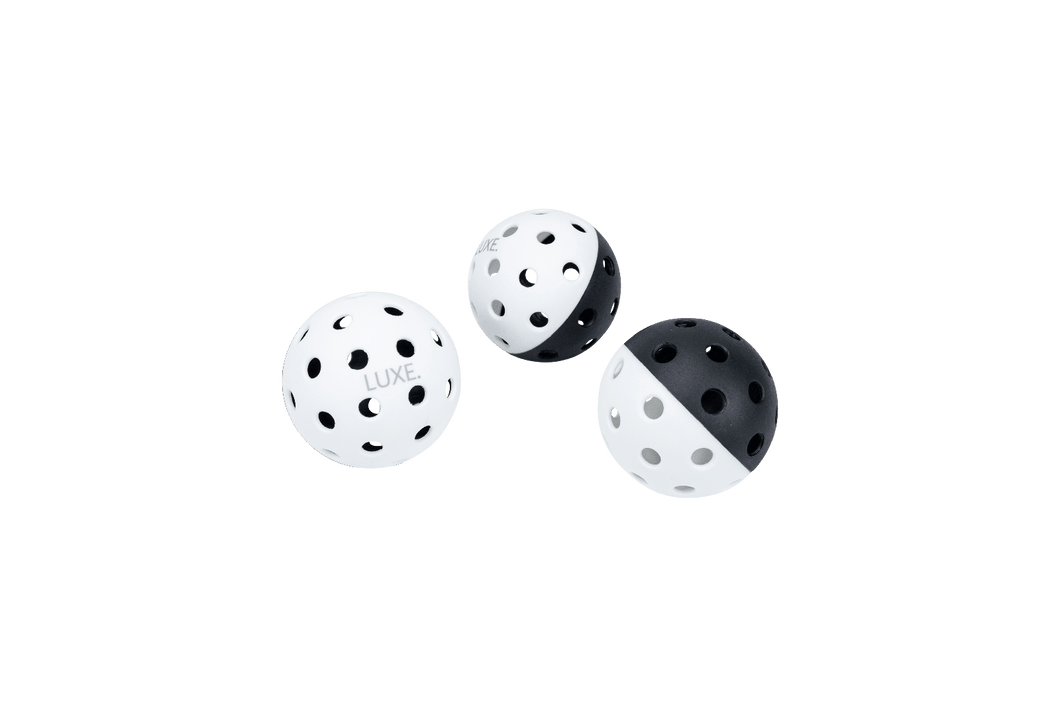 Black & White Pickleballs - Pack of 3