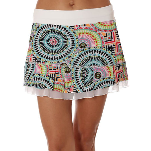 Sofibella UV Colors Dbl 13 Inch Wmn Tennis Skirt - Medallion/XL