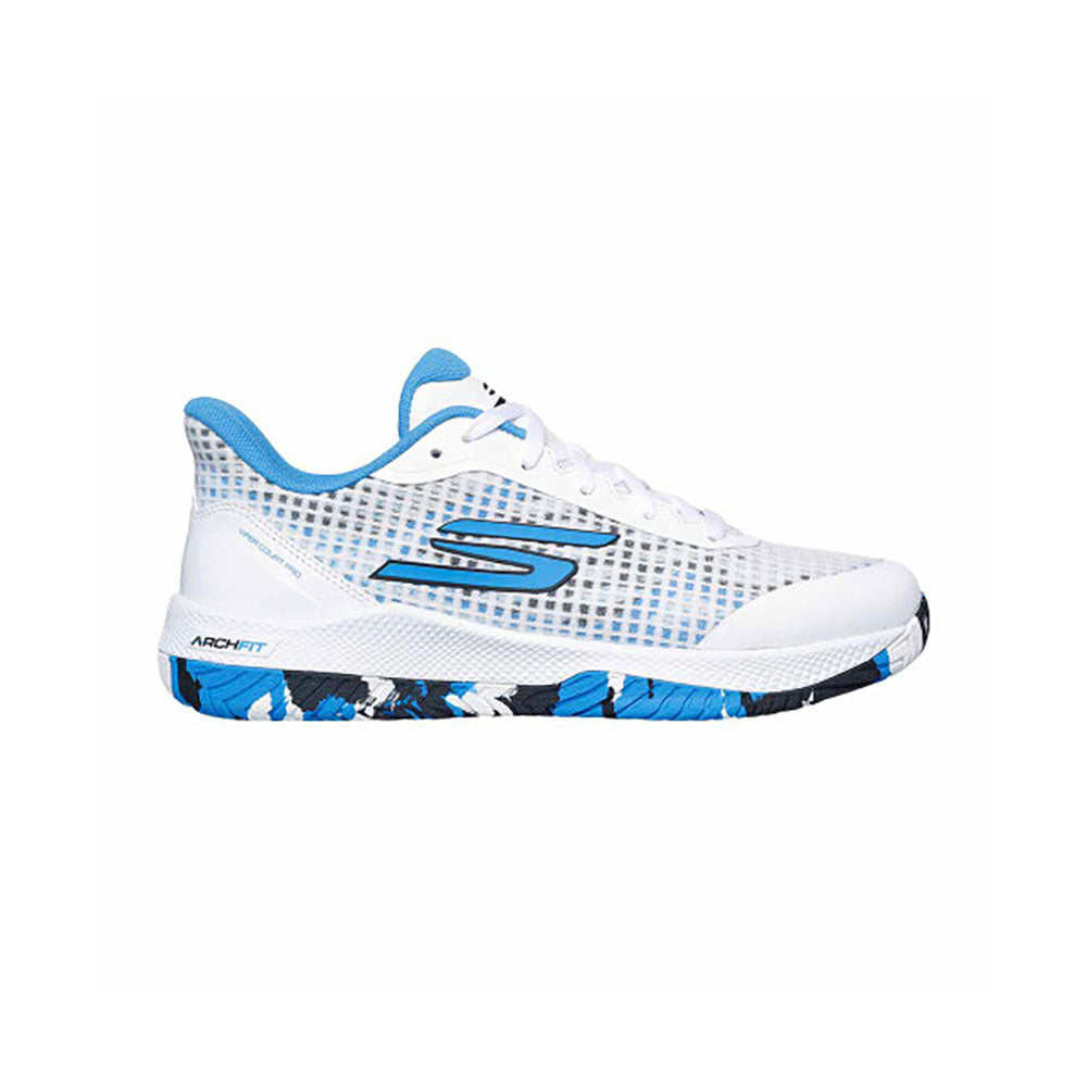 Skechers Viper Court Pro Womens Pickleball Shoes - White/Blue./B Medium/10.0