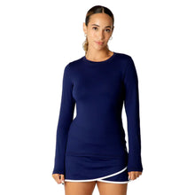 Load image into Gallery viewer, Sofibella UV Colors Womens LS Tennis Shrt - Navy/2X
 - 7