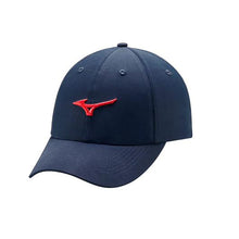 Load image into Gallery viewer, Mizuno Tour Adjustable Lightweight Hat - Navy/Red/One Size
 - 5