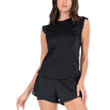 Load image into Gallery viewer, Lucky in Love Bring It On Wmns Ribbed Tennis Tank - Black/L
 - 1