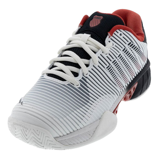 K-Swiss Hypercourt Express 2 Mens Tennis Shoes - White/Limo/Red/2E WIDE/11.0