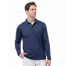 Load image into Gallery viewer, SanSoleil Soltek Ice Mens Long Sleeve Polo - Ink Melange/L
 - 3