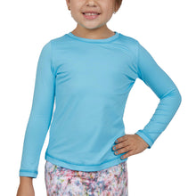 Load image into Gallery viewer, Sofibella UV Long Sleeve Girls Tennis Shirt - Baby Boy Blue/L
 - 3