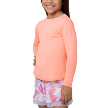 Load image into Gallery viewer, Sofibella UV Long Sleeve Girls Tennis Shirt - Sorbet/XL
 - 6