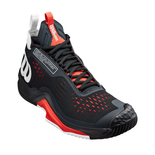 Wilson Rush Pro Tour Mid Mens Tennis Shoes - Black/White/Red/D Medium/14.0