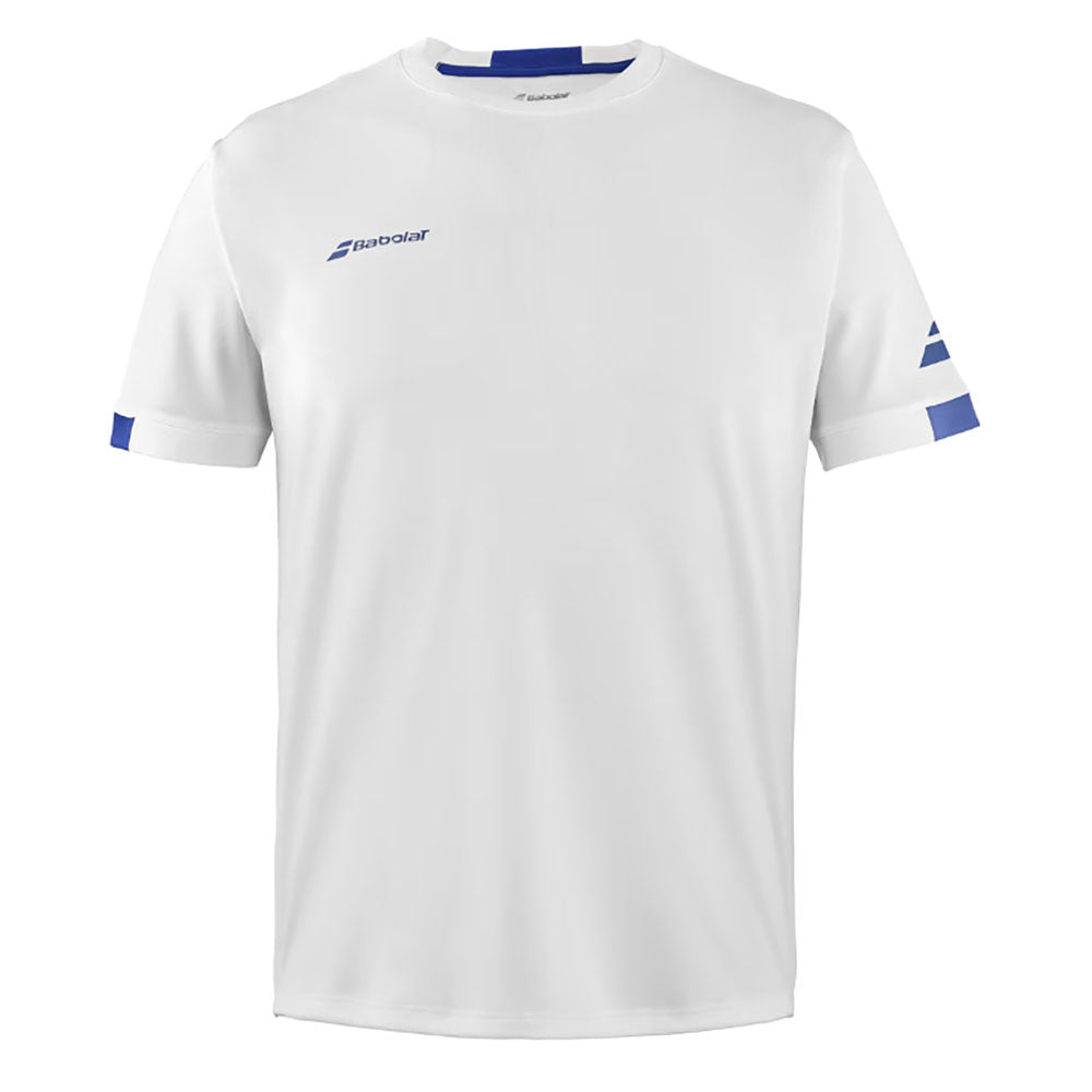 Babolat Play Crew Neck Mens Tennis Shirt - White/XXL