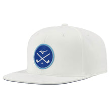 Load image into Gallery viewer, Mizuno Crossed Clubs Snapback Hat - White/One Size
 - 6