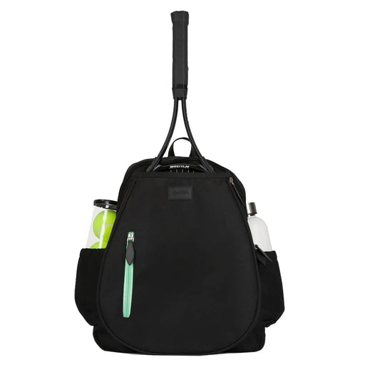 Ame & Lulu Game Time Black Tennis Backpack - Black/Mint