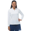 SanSoleil Solshine Mock White Womens Long Sleeve Sun Shirt