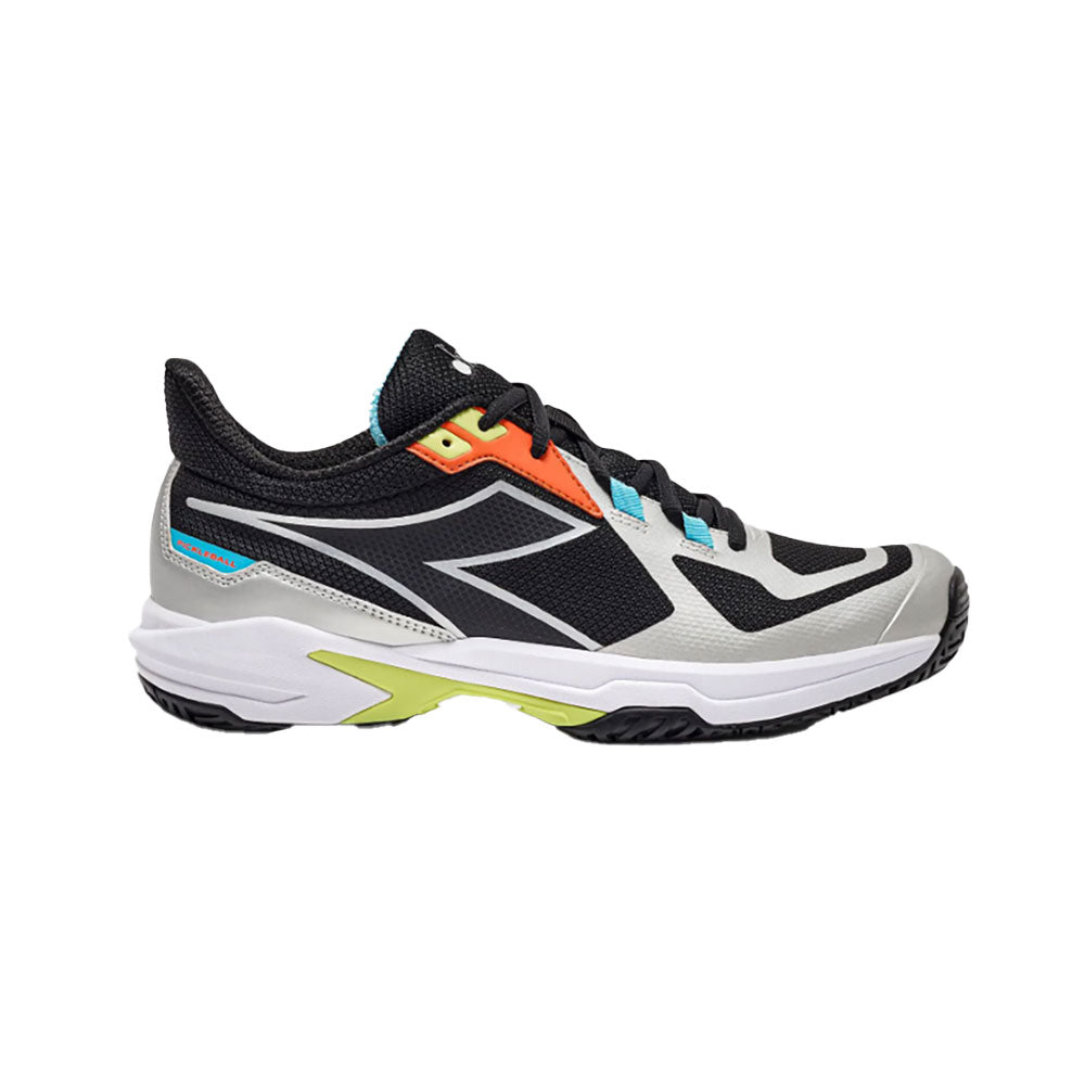 Diadora Trofeo 2 All Ground Mens Pickleball Shoes - Blk/Sil/Daiqui/D Medium/13.0