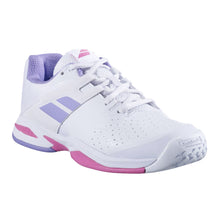 Load image into Gallery viewer, Babolat Propulse All Court Junior Tennis Shoes - White/Lavender/M/7.0
 - 9