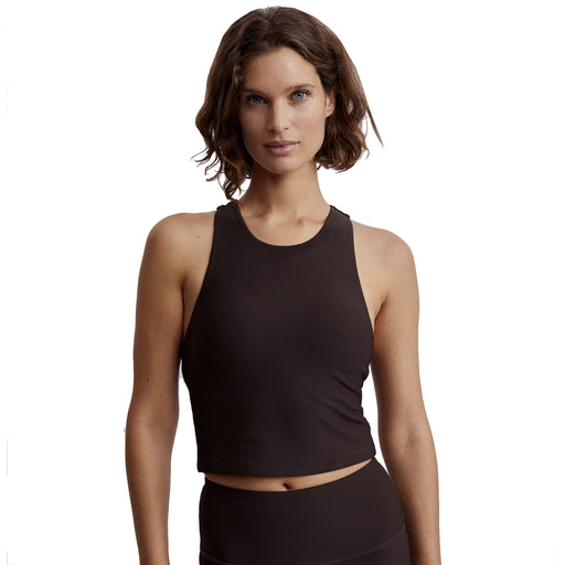 Varley Let's Move Kempton Womens Tennis Tank - Chocolate Torte/L