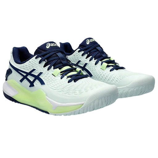 Asics Gel-Resolution 9 Womens Tennis Shoes - Pale Mint/Blue/B Medium/10.5