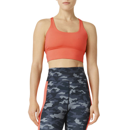 FILA Uplift Cross Back Womens Sports Bra - HOT CORAL 635/L