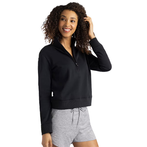 Travis Mathew Cloud Half Zip Womens Pullover - Black 0blk/XL