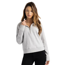 Load image into Gallery viewer, Travis Mathew Cloud Half Zip Womens Pullover - Htr Grey 0hlg/L
 - 3