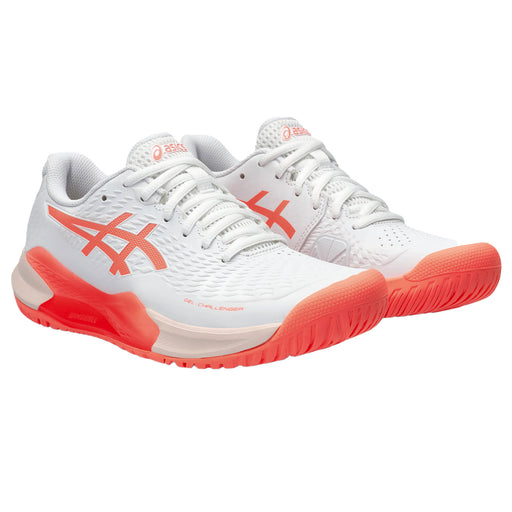 Asics GEL-Challenger 14 Womens Tennis Shoes - White/Sun Coral/B Medium/9.5