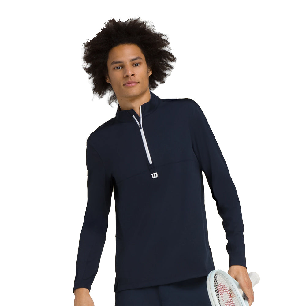 Wilson Elevate Performance Half-Zip Mens Tennis PO - Classic Navy/XL