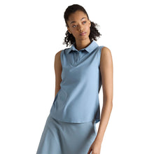 Load image into Gallery viewer, Rhone Course to Court Sleeveless Womens Polo - Blue Mist/XL
 - 3