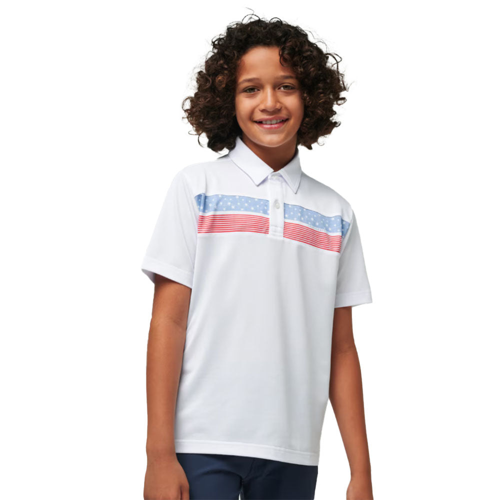 TravisMathew Merica Boys Polo - White/L