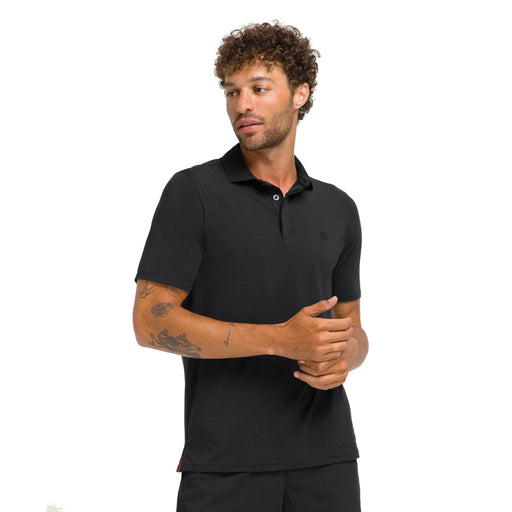 Wilson League Bright White Mens Tennis Polo - Black/XL