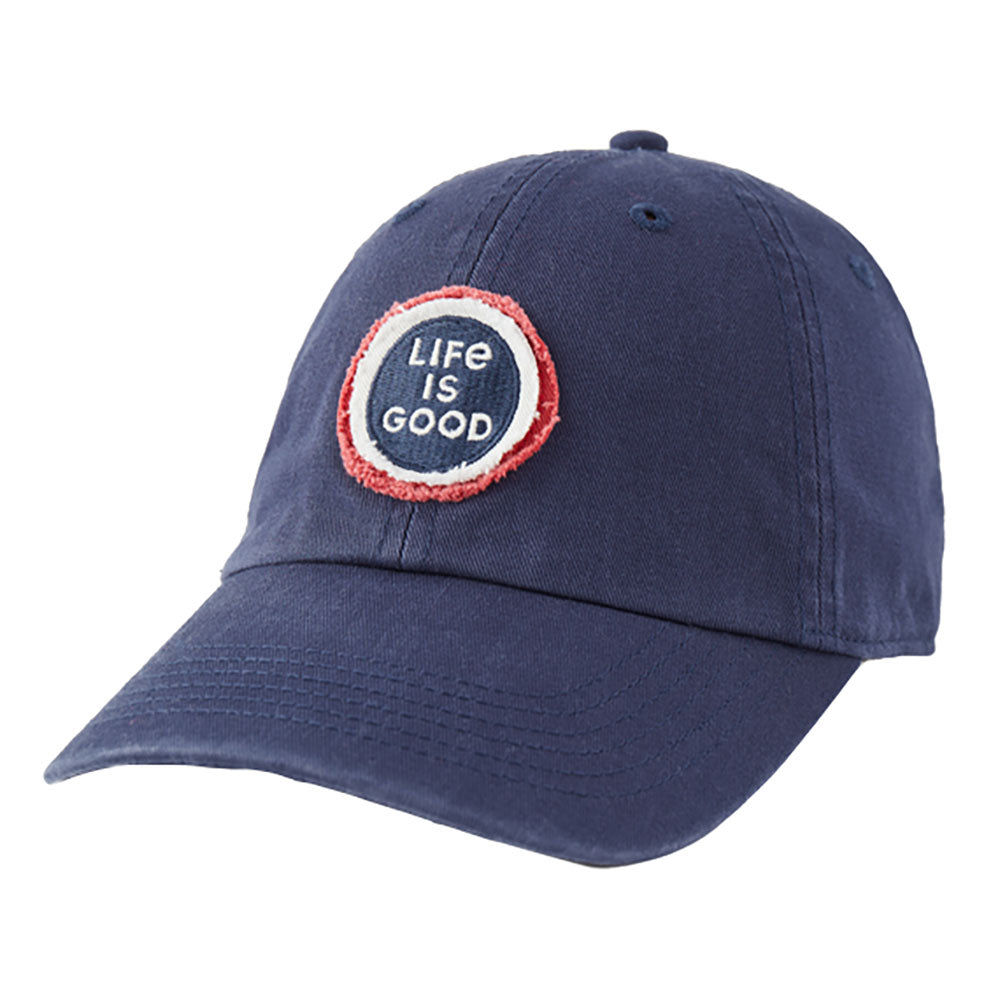 Life Is Good Tattered LIG Coin Adjustable Hat - Darkest Blue/One Size