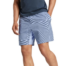 Load image into Gallery viewer, Adidas Club Graphic 7 Inch Mens Tennis Shorts - Blue Spark/XL
 - 1