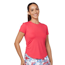 Load image into Gallery viewer, Sofibella Wild Flowers SS Womens Tennis Shirt - Wild Flowers/2X
 - 1