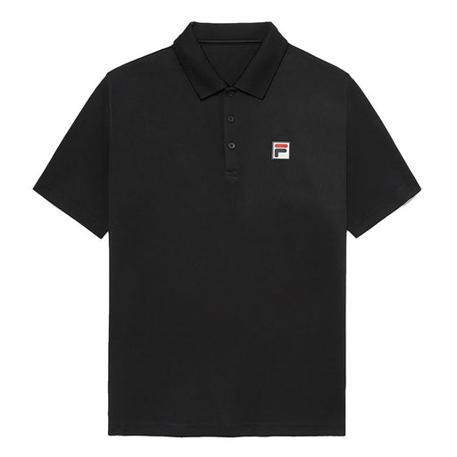 FILA Pique White Mens Tennis Polo - BLACK 001/XXL