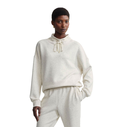 Varley Oakdale Sweat Womens Pullover - Ivory Marl Flec/L