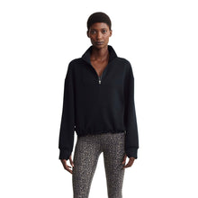 Load image into Gallery viewer, Varley Sian Crop Half-Zip Womens Midlayer Pullover - Black/M
 - 1