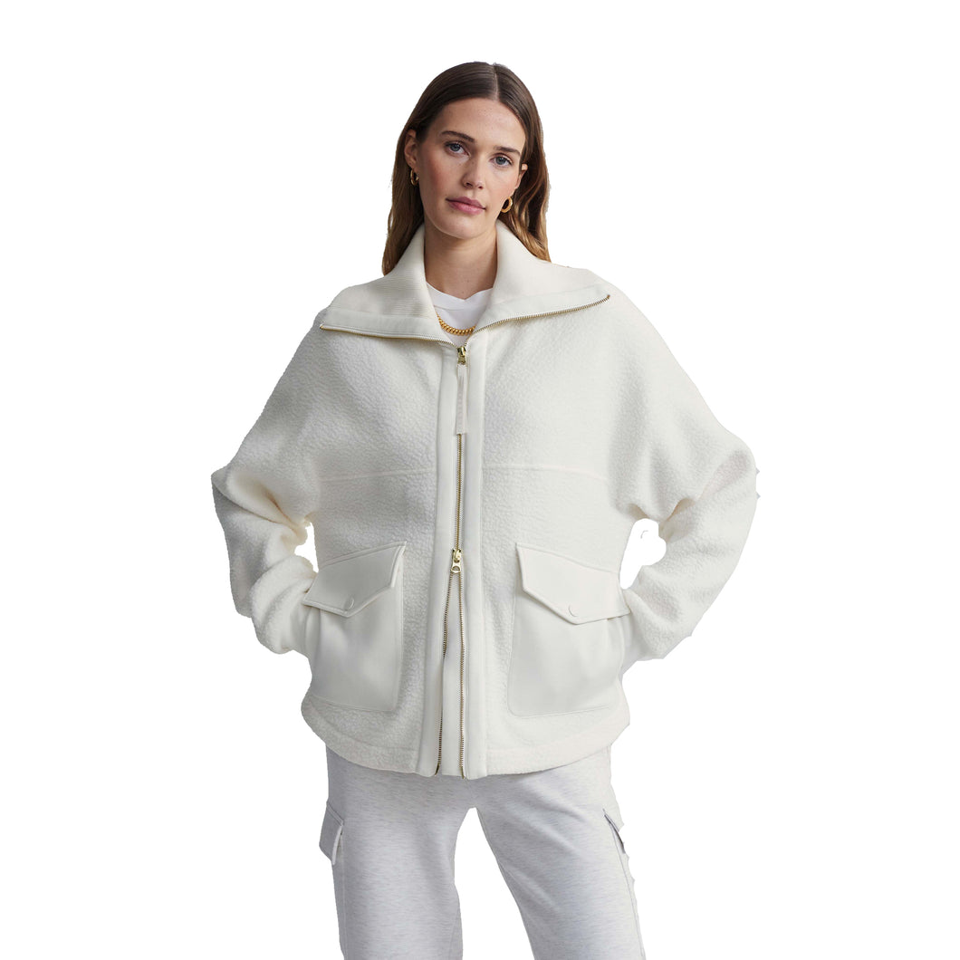 Varley Eleanor Fleece Womens Jacket - Egret/M