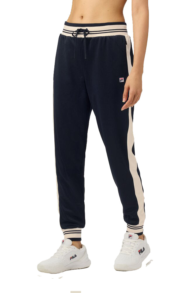 FILA Perf Iconic Settanta Womens Tennis Pant - Black/Angora/L