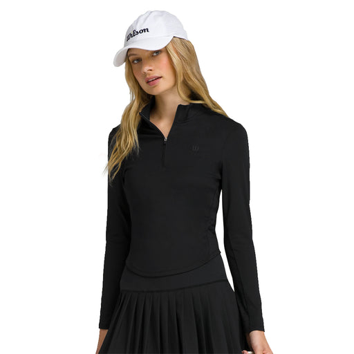 Wilson Brentwood Half-Zip Womens Tennis Pullover - Black/XL