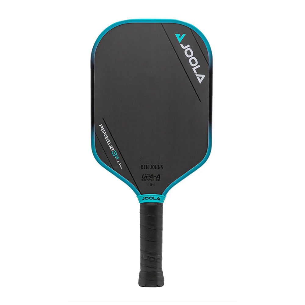 Joola Ben Johns Perseus 3S 14mm Pickleball Paddle - Black/Teal/4 1/8/7.8 OZ