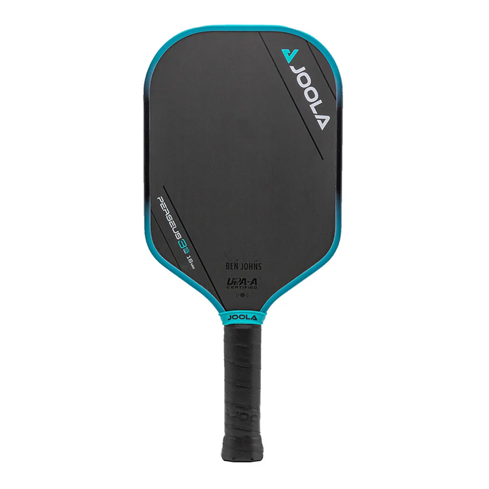 Joola Ben Johns Perseus 3S 16mm Pickleball Paddle - Black/Teal/4 1/4/8 OZ