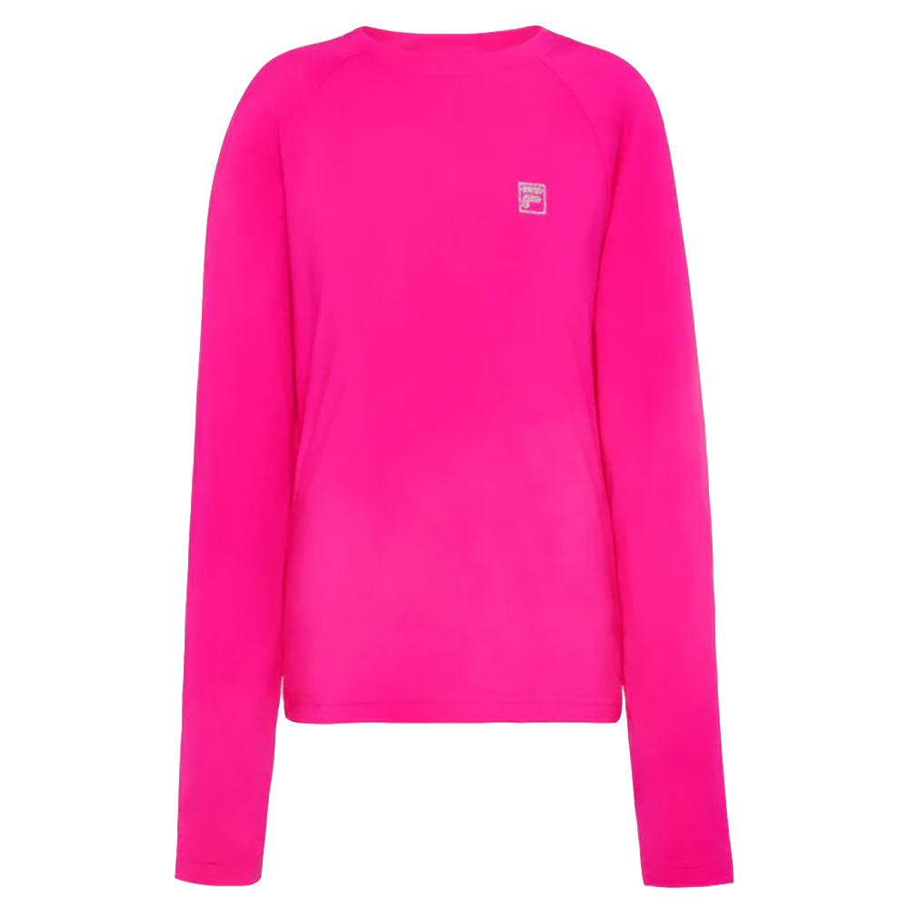 FILA UV Blocker Girls Long Sleeve Tennis Shirt - PINK GLOW 543/L