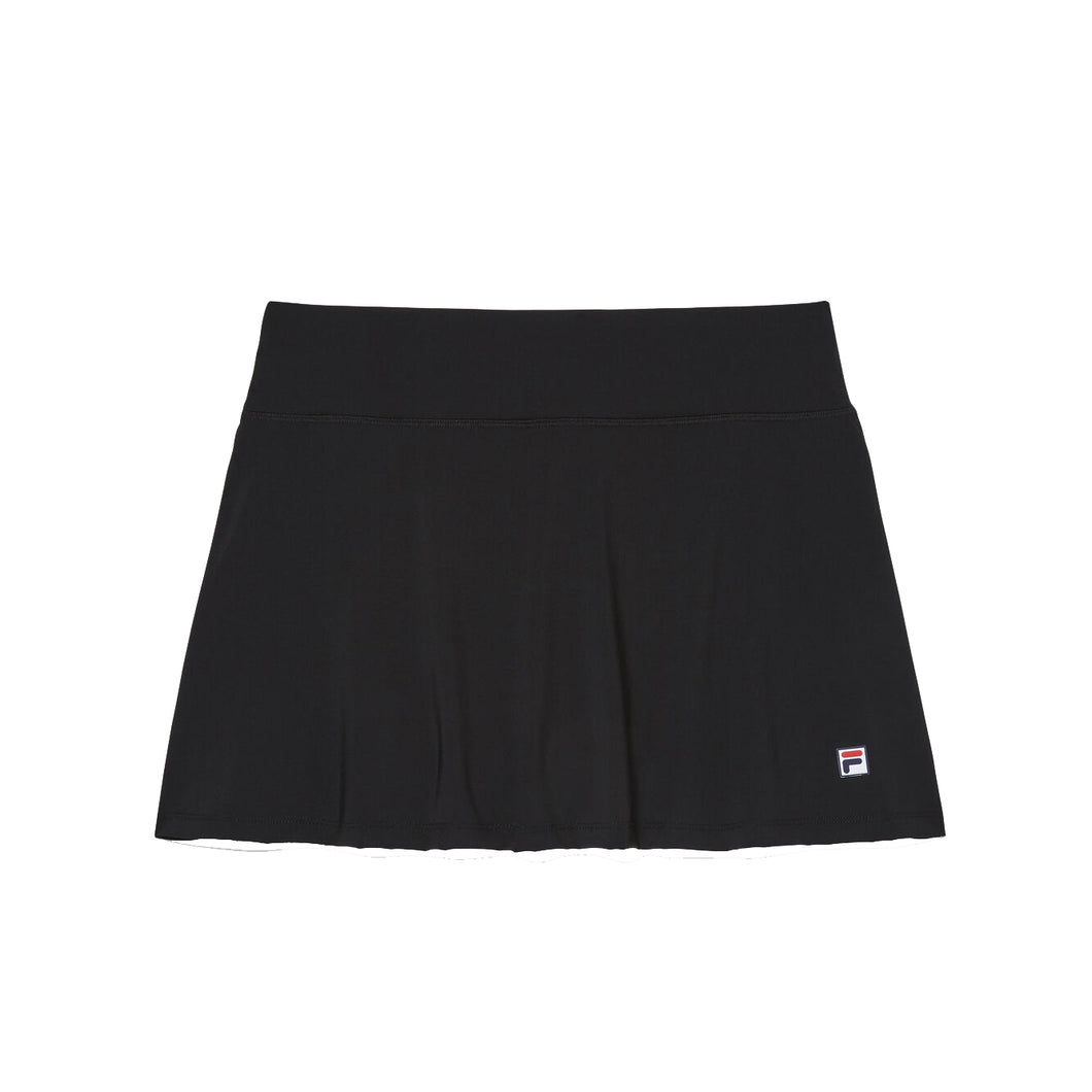 FILA Long Flirty 15 Inch Womens Tennis Skirt - Black/XXL