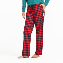 Load image into Gallery viewer, Life Is Good Buffalo Check Womens Pajama Pant - Positive Red/XL
 - 1